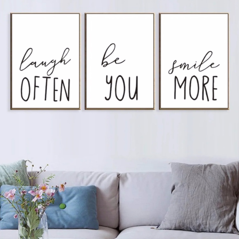 Laugh Often, Be you, Smile More Graphic Wall Art